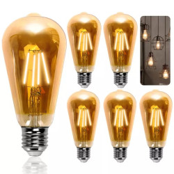 Żarówka filamentowa LED ST64 E27 8W 2200K bursztynowa 800 lm