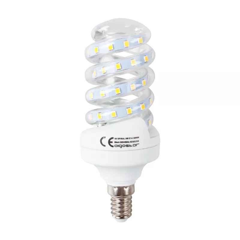 Żarówka LED spiralna E14 9W zimna 6500K 840lm szklana 1 sztuka