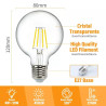 Żarówka LED filamentowa G80 E27 4W ciepła barwa 2700K 470lm