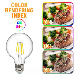 Żarówka LED filamentowa G80 E27 4W ciepła barwa 2700K 470lm