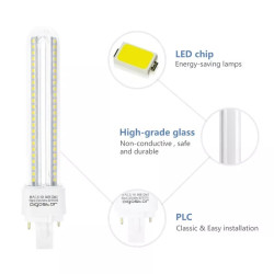 Tuba LED PLC 2U 15W zimne światło 6500K G24d-3 1610lm