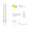Tuba LED PLC 2U 15W zimne światło 6500K G24d-3 1610lm