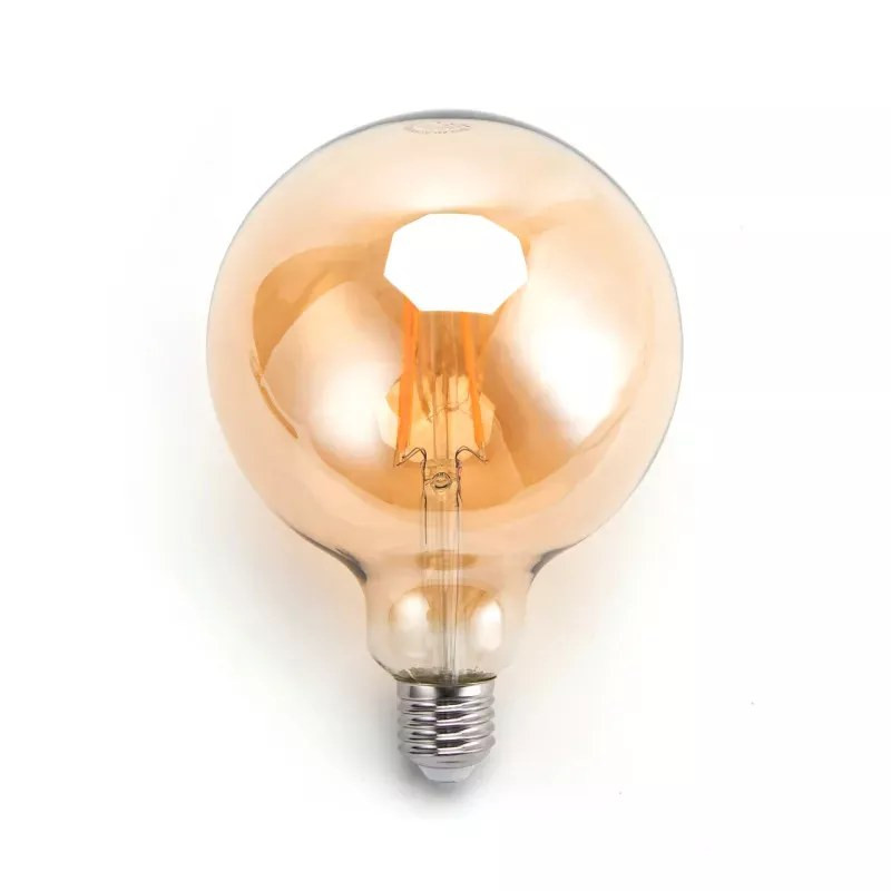 Żarówka LED filamentowa bursztynowa G125 E27 8W 2200K 720lm
