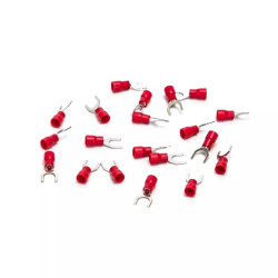 Zaciski tłoczone na zimno preizolowane czerwone 0,5-1,5 mm² 20 sztuk