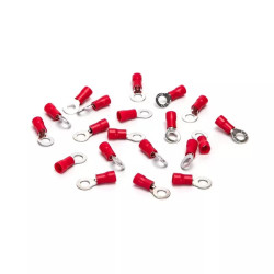 Zaciski tłoczone RV5.5-6 preizolowane czerwone 20 sztuk do przewodów 4-6 mm²