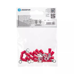 Zaciski preizolowane tłoczone czerwone RV 2,5-4 mm² 20 sztuk
