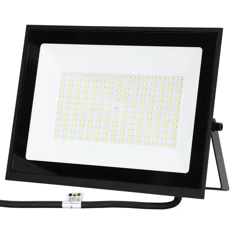 Halogen LED 100W zimna barwa 6500K 9000lm IP65 czarny slim