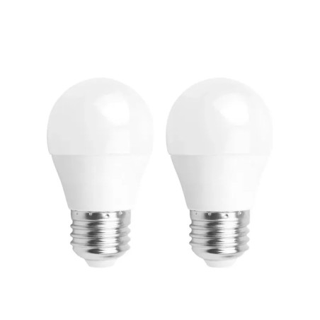 Zestaw 2 żarówek LED G45 E27 4W 3000K ciepłe światło 340lm