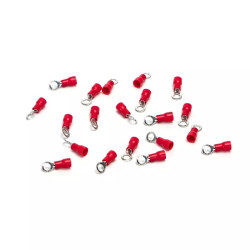 Zaciski preizolowane RV1.25-4 czerwone 20 sztuk do przewodów 0.5-1.5 mm²