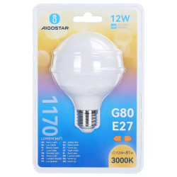 Żarówki LED G80 E27 12W 3000K 2 sztuki białe do pomieszczeń