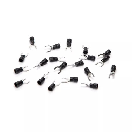 Zaciski preizolowane SV1.25-6 czarne do przewodów 0,5-1,5 mm² 20 sztuk