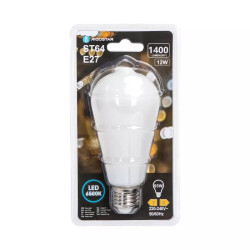 Żarówka LED ST64 E27 12W zimna 6500K 1400lm mlecznobiała szklana