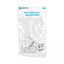 Kolanko trójnikowe do peszla kablowego PVC 16 mm biały 4 sztuki