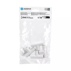 Kolanko trójnikowe do peszla kablowego PVC 16 mm biały 4 sztuki