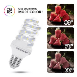 Żarówka LED spiralna 9W E27 zimne światło 6500K 840lm przezroczysta
