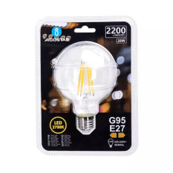 Żarówka LED filamentowa G95 E27 20W 2700K 2200lm przezroczysta