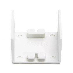 Łącznik prosty kwadratowy z PVC do korytek 25x16 mm biały 4 sztuki