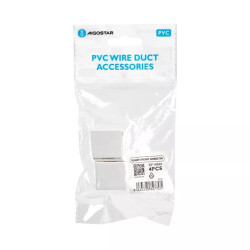 Łącznik prosty kwadratowy z PVC do korytek 25x16 mm biały 4 sztuki