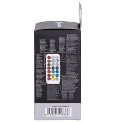 Żarówka LED A60 E27 12W RGB + 3000K 1170lm z pilotem biała