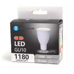 Żarówki LED GU10 15W 6500K zimna barwa 2 sztuki