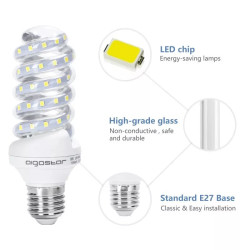 Żarówka LED E27 7W 6500K 660lm spiralna 360° przezroczysta do wnętrz