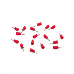 Preizolowane zaciski tłoczone na zimno 20 szt. czerwone PVC 1.5-2.5mm²