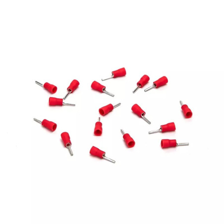 Preizolowane zaciski tłoczone na zimno 20 szt. czerwone PVC 1.5-2.5mm²