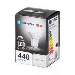 Żarówka LED GU10 6W 6500K 440lm ściemnialna szklana transparentna