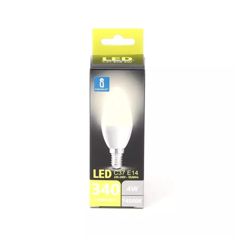Żarówka LED świeczka 4W 4000K E14 340lm biała plastikowa