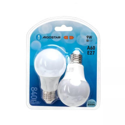 Zestaw 2 żarówek LED A60 E27 9W 6500K 840lm światło zimne