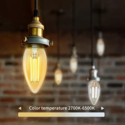Żarówka LED inteligentna E14 4,5W 2700-6500K bursztynowa 470lm