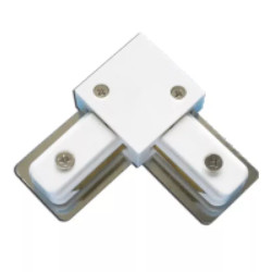 Łącznik dwuprzewodowy biały do szyn oświetleniowych typu L 71x35x17 mm