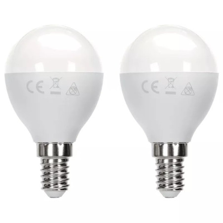 Żarówka LED E14 11W 6500K 2 sztuki 1060 lumenów G45 biały