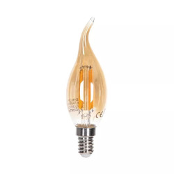 Żarówka LED C35 E14 4W 2200K bursztynowa do wnętrz dekoracyjna