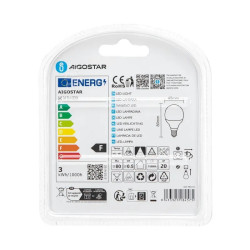 Żarówka LED E14 3W 6500K zimna barwa 2 sztuki plastikowa biała kulka