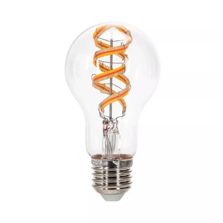 Żarówka LED E27 4,9W 2700K RGB Bluetooth Mesh z przezroczystą obudową