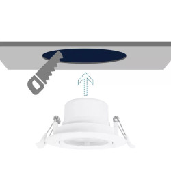 Podtynkowy panel LED 5W 3000K 370lm regulowany biały do wnętrz