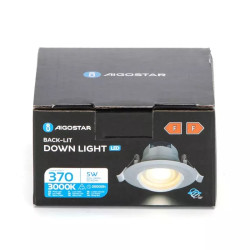 Podtynkowy panel LED 5W 3000K 370lm regulowany biały do wnętrz