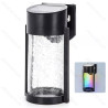 Lampa ścienna solarna 2W LED RGB czarna z pękniętym szkłem IP44