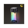 Lampa ścienna solarna 2W LED RGB czarna z pękniętym szkłem IP44