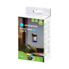 Lampa ścienna solarna 2W LED RGB czarna z pękniętym szkłem IP44