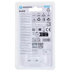 Lampka nocna LED 0,6W 6500K z czujnikiem światła, biała