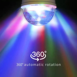 Żarówka LED E27 3W RGB do efektów świetlnych, 180° kąt świecenia