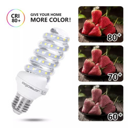 Żarówka LED spiralna E27 7W 3000K 620lm ciepłe światło ze szkła