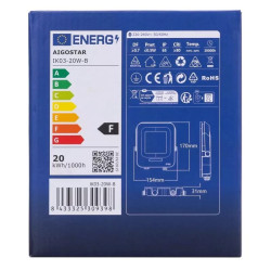 Naświetlacz LED 20W z Bluetooth RGB zimna barwa 6500K IP65