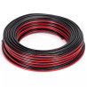 Kabel audio 2-żyłowy miedziany 0,75 mm² 20 m czerwono-czarny