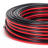 Kabel audio 2-żyłowy miedziany 0,75 mm² 20 m czerwono-czarny