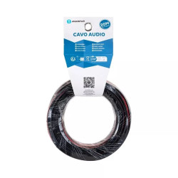 Kabel audio 2-żyłowy miedziany 0,75 mm² 20 m czerwono-czarny