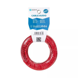 Kabel audio 2-żyłowy miedziany 0,75 mm² 20 m czerwono-czarny