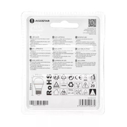 Żarówka LED E27 4W pomarańczowa G45 180° kąt świecenia 15000h